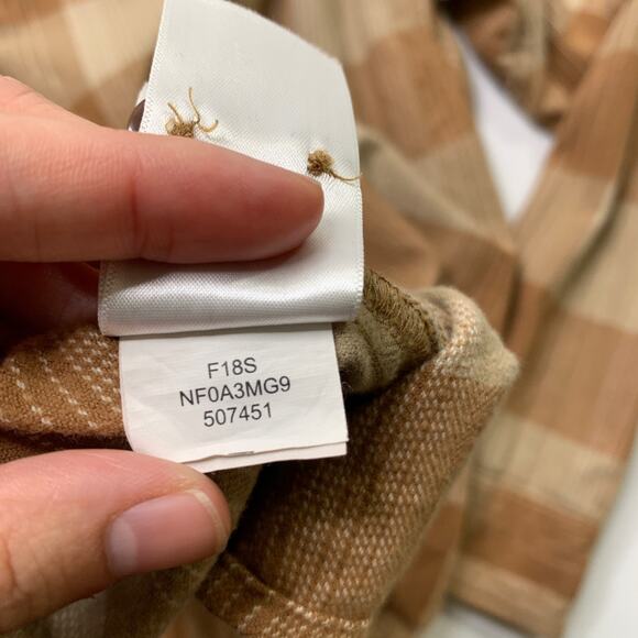 The North Face Shirt Mens M Medium Brown Stone Stayside Flannel Button Up Pocket - Picture 11 of 14